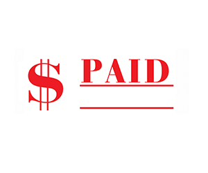 Red Paid Stamp