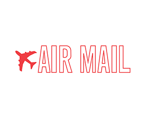 Red-Air Mail Stamp