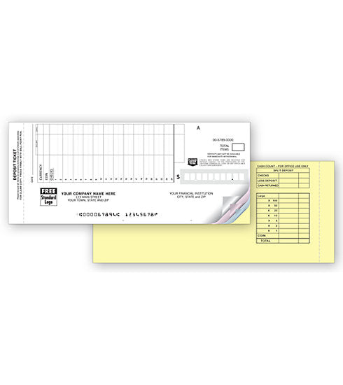 Loose Deposit Ticket Sets - Maximum Entry Format - 2 Part