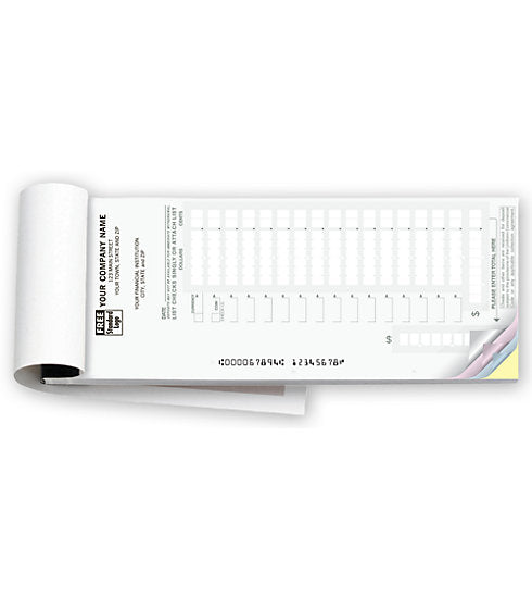 Booked Deposit Tickets - Easy Scan Format - 2 Part