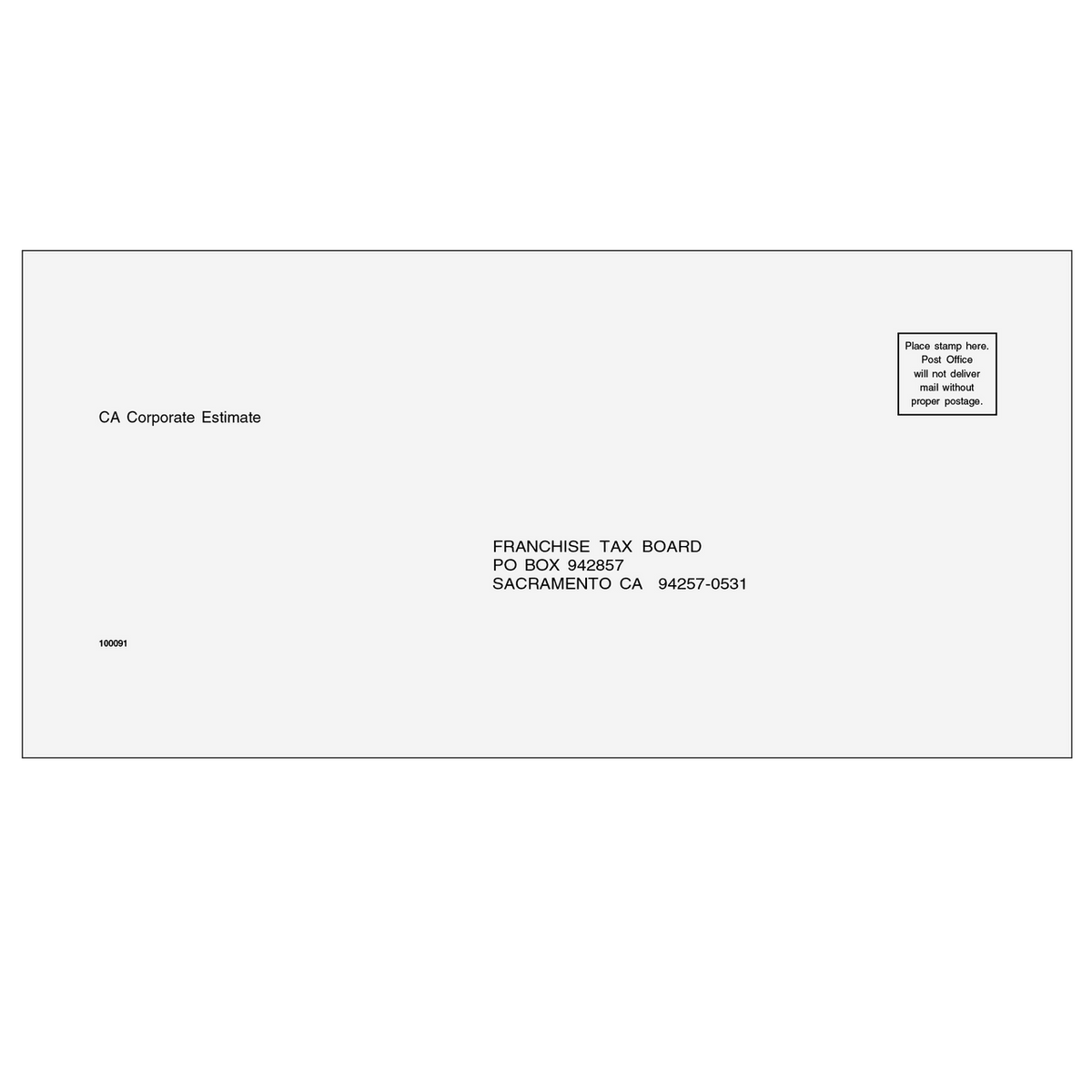 Estimate Envelope - California Corporate business envelope