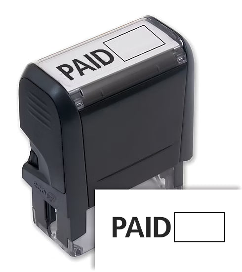 Paid Stamp With Blank Box - Self Inking