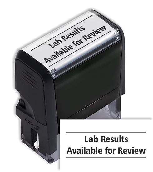 Lab Results Available For Review Stamp - Self Inking