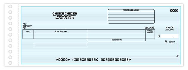 Expense/Payroll Check – Blue
