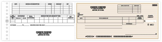 Invoice Center Check / Compact Check