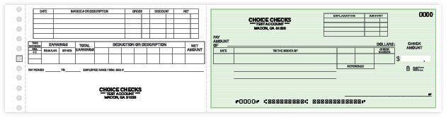 Invoice Center Check / Compact Check