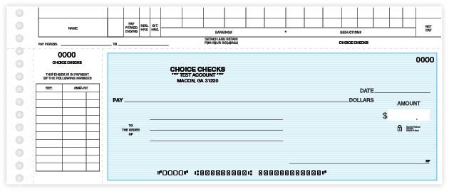 Topwrite Payroll/Expense Check – Blue
