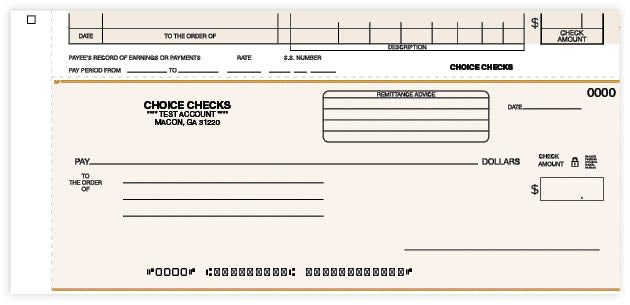 Payroll/General Disbursement Top Check