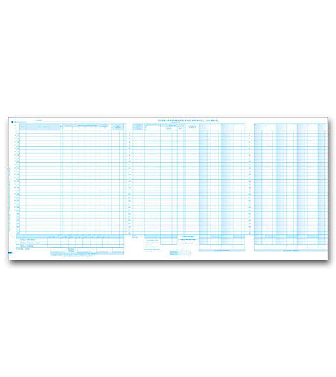 Payroll Sales Cash Receipts Journal - 25 Qty