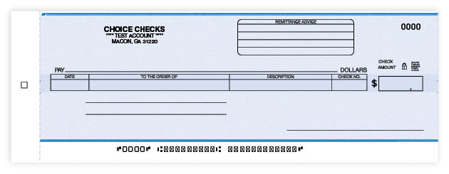 Cash Disbursement Center Check - Carbon