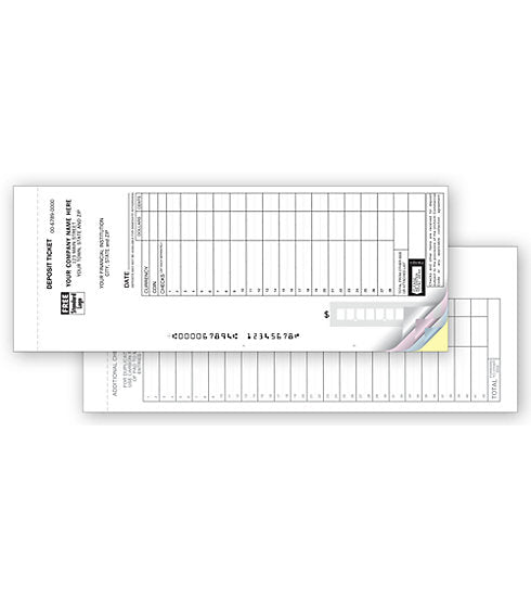 Loose Deposit Tickets Sets - Maximum Entry Format - 2 Part