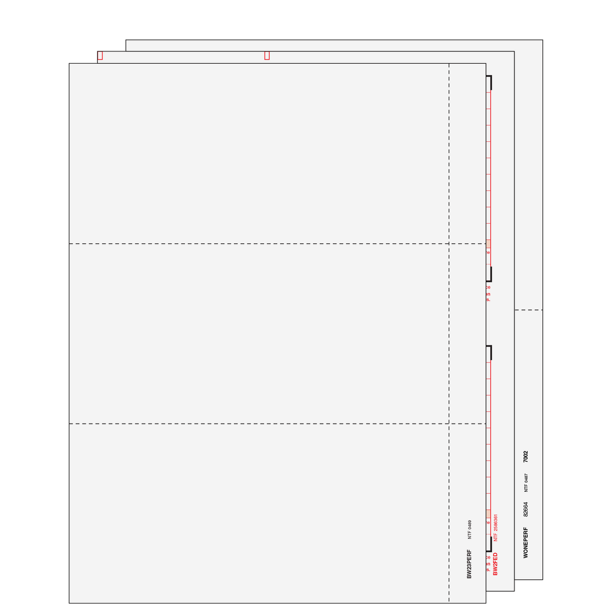 3up Blank W-2 Form 6-part Set (without Instructions)