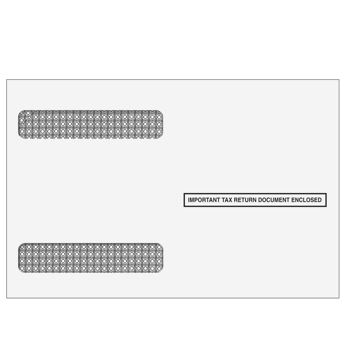 4up W-2 Double Window Envelopes - Horizontal (Self Seal)