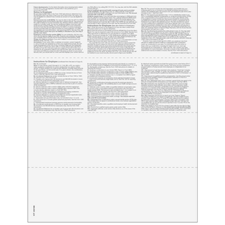 2026 W-2 4-Up Horizontal Blank Laser Paper with Instructions