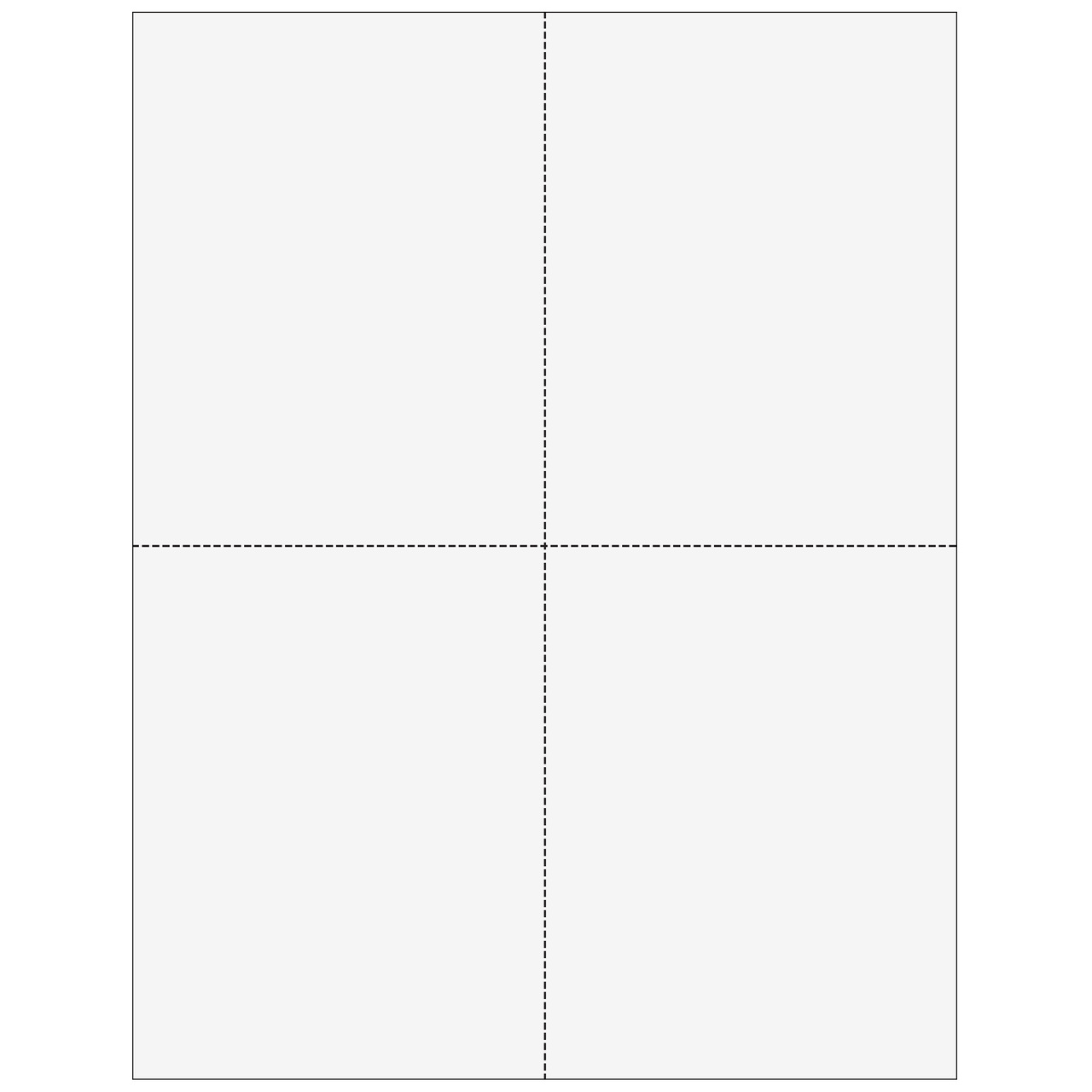 4up Blank W-2 Form - Quadrants (with Employee Instructions) - 500 Qty