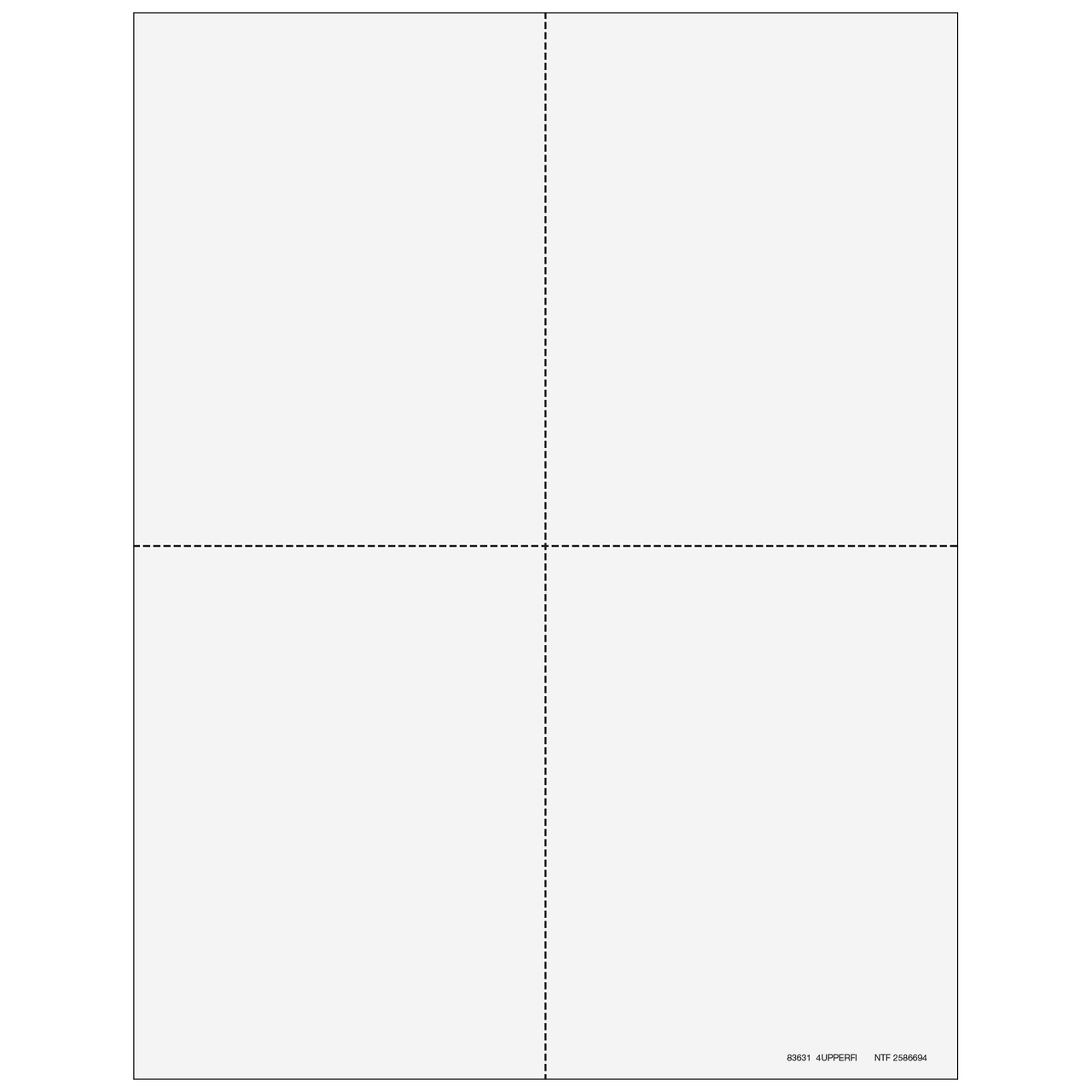 4up Blank W-2 Form - Quadrants (with Employee Instructions) - 25 Qty