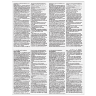 2026 W-2 4-Up Quadrant Blank Laser Paper with Instructions – Back View