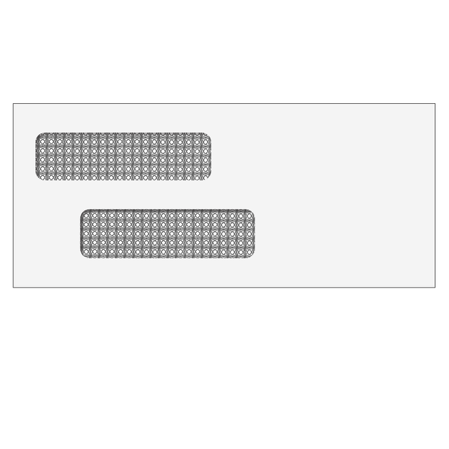 Double Window Envelope (Moisture Seal) 3 7/8 x 8 7/8 - 500/Box