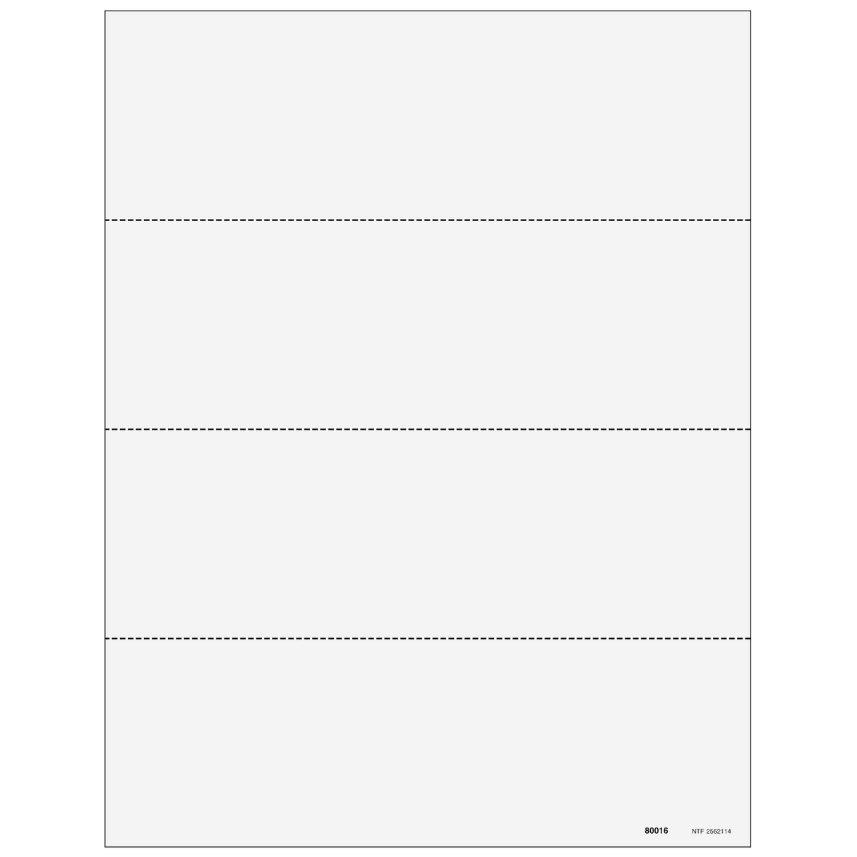 2026 W-2 4-Up Horizontal Blank Laser Paper