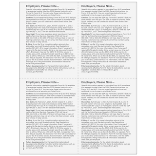 2026 W-2 Employer 4-Up Quadrant Copies 1/D Preprinted Laser Forms – Back View
