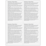 Form W-2 4up Quadrant Employer Copy 1/D - 25 Qty