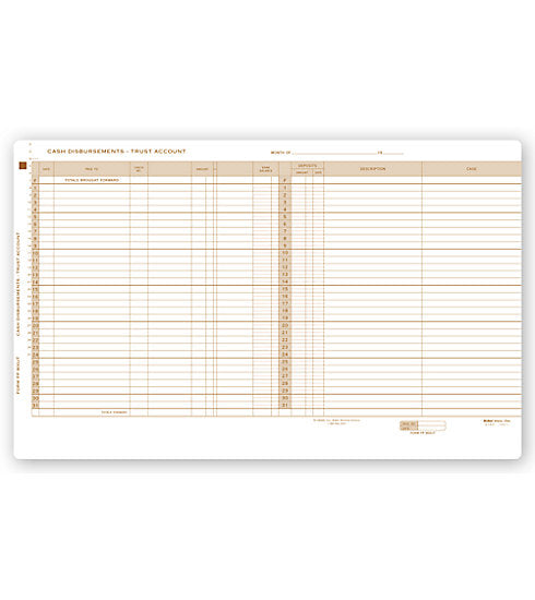 Legal Trust Account Journal - 25 Qty