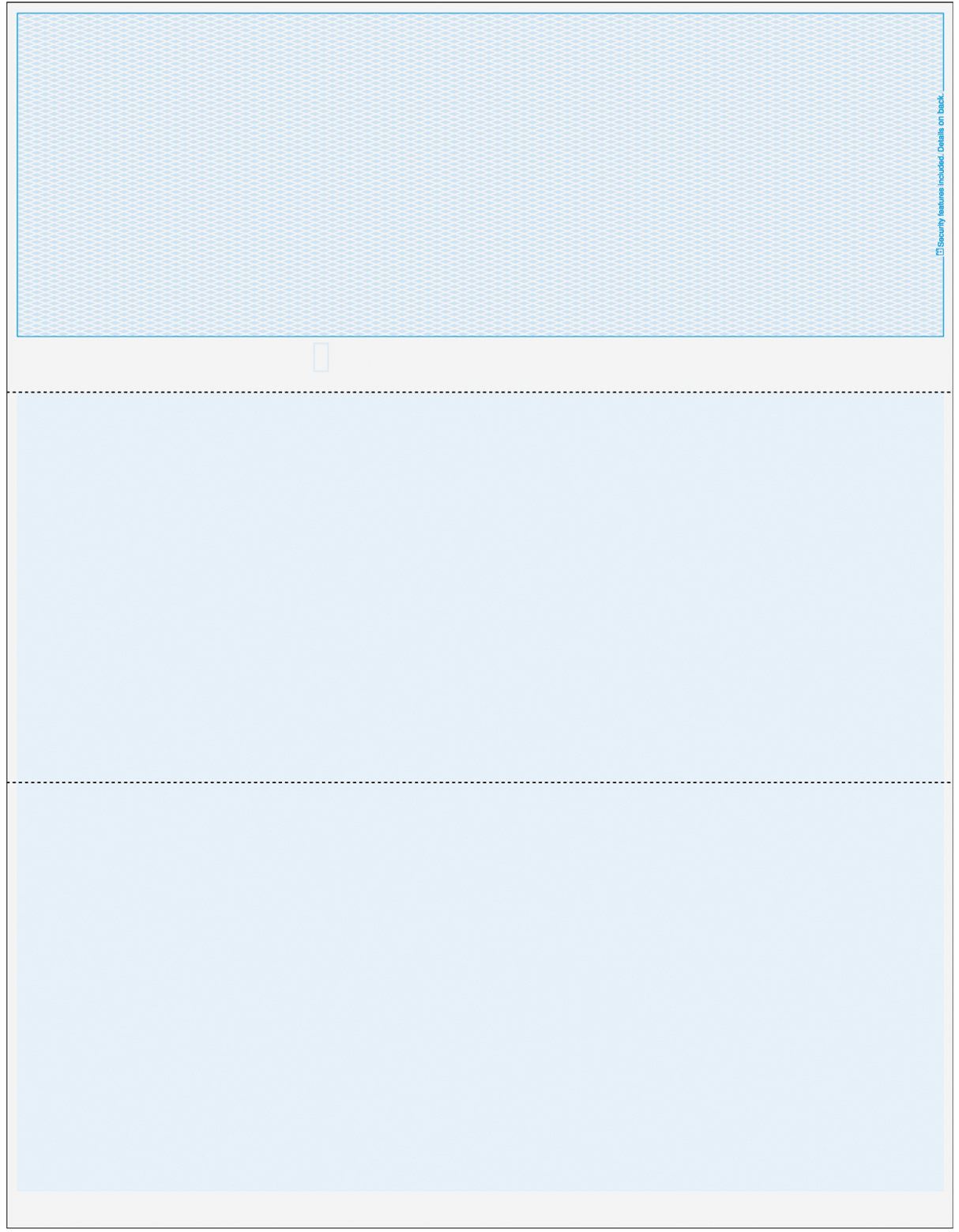 Lattice Blank Business Checks on Top - Lattice Blue