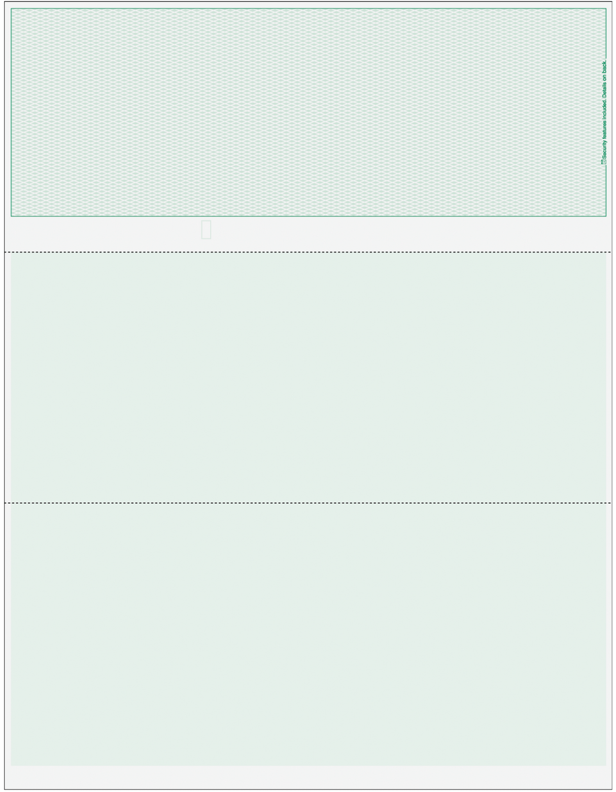 Lattice Blank Business Checks on Top - Lattice Green