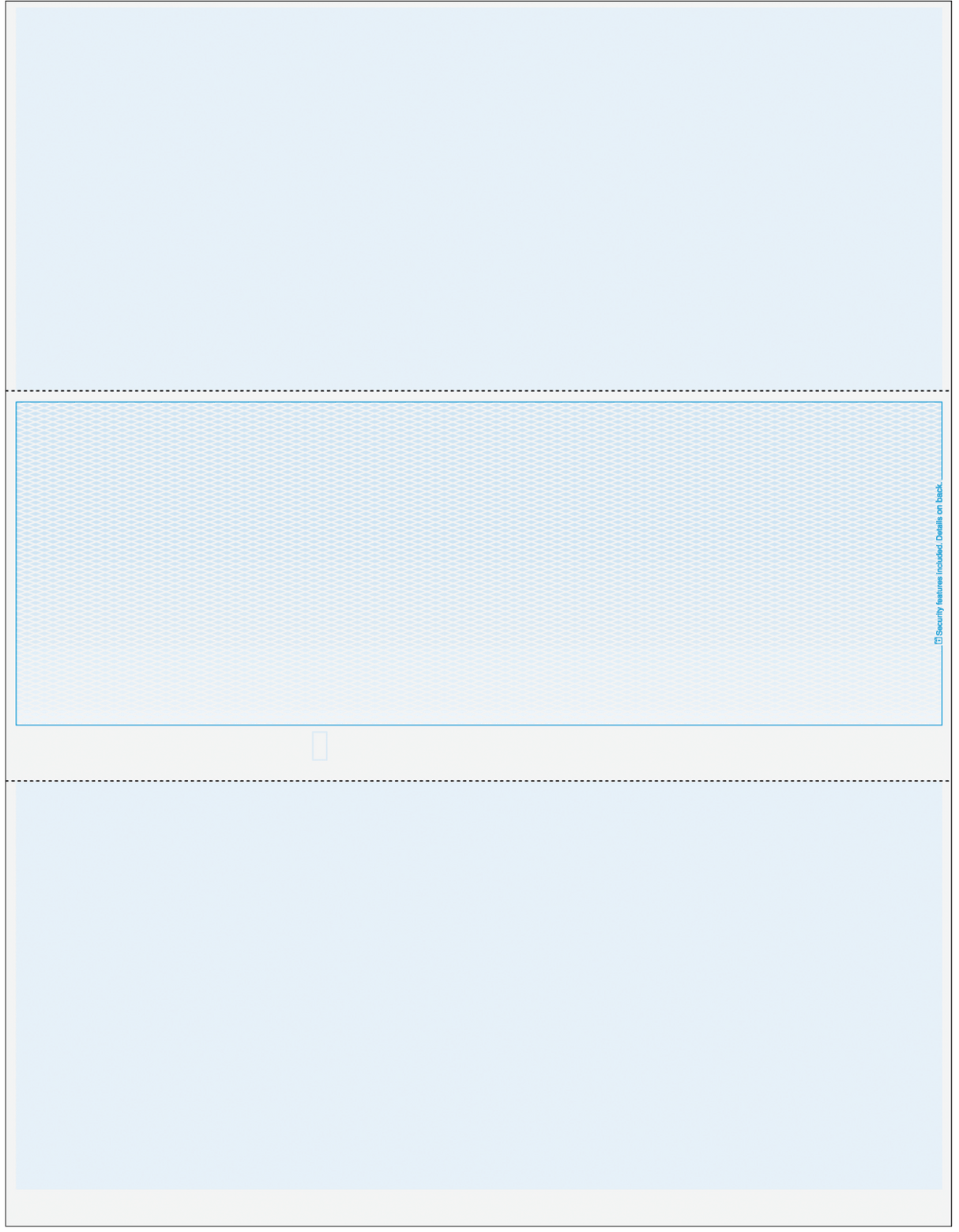 Lattice Blank Business Checks in Middle - Lattice Blue