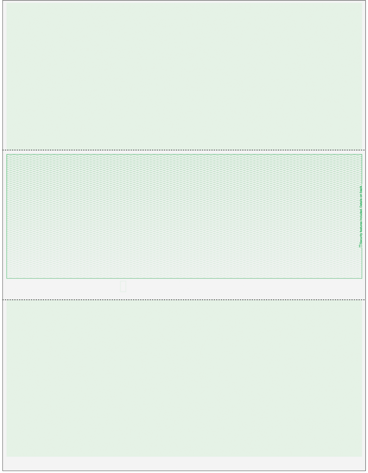 Lattice Blank Business Checks in Middle - Lattice Green