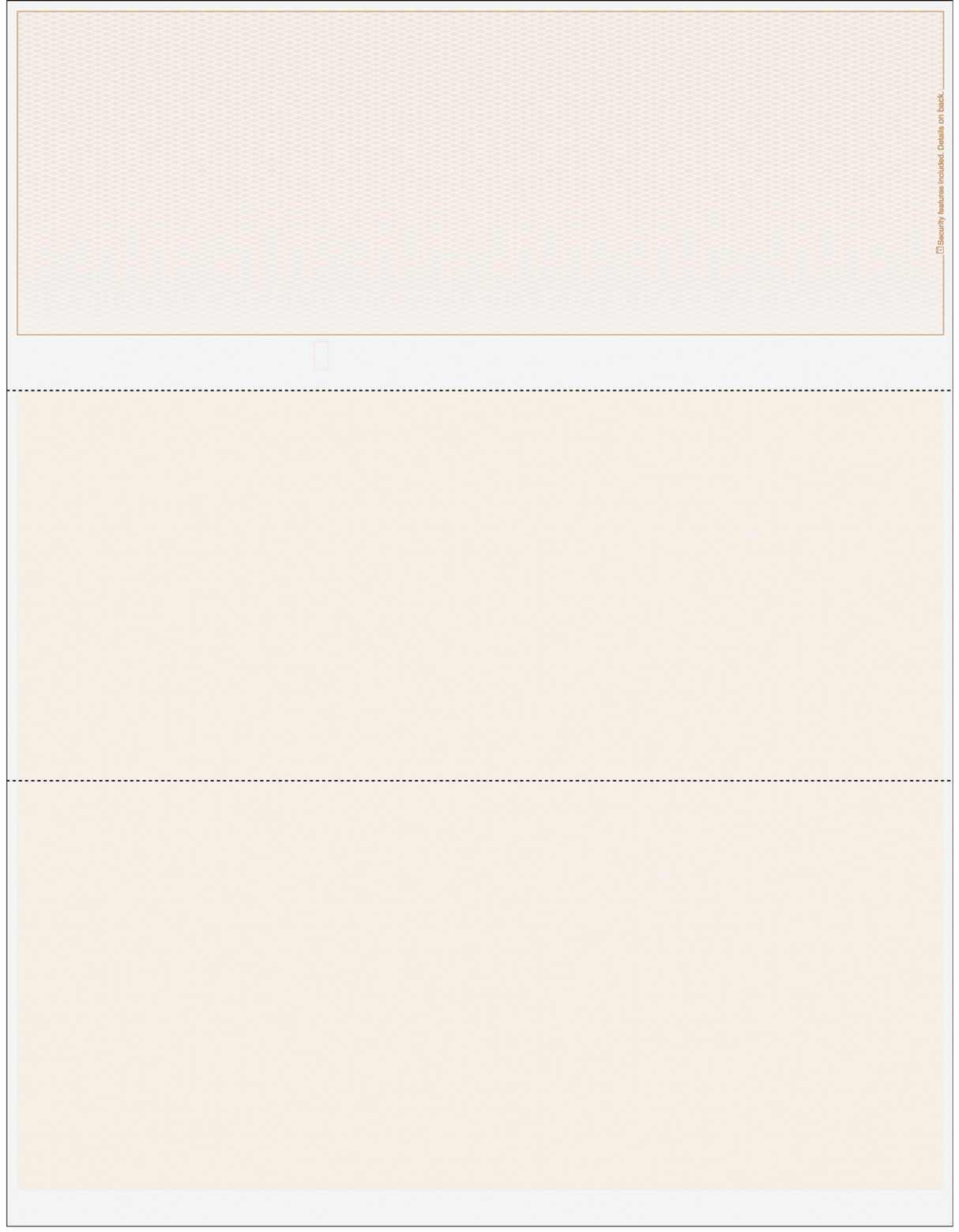 Lattice Blank Business Checks on Top - Lattice Tan