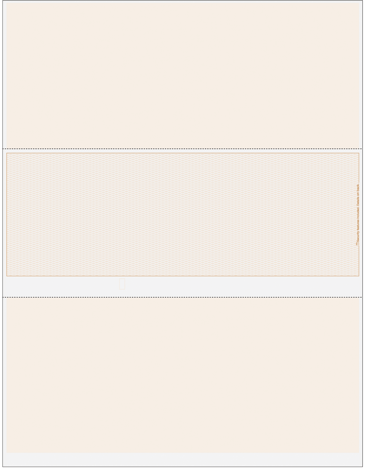 Lattice Blank Business Checks in Middle - Lattice Tan
