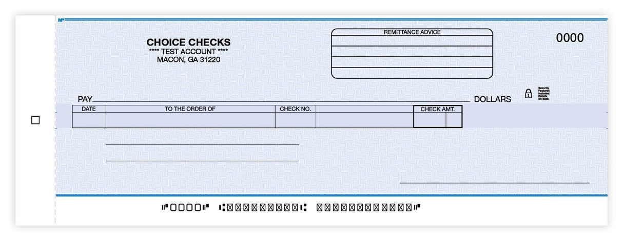 Cash Disbursement Center Check Carbon-1 Part