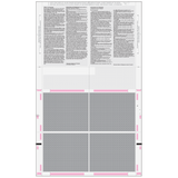 Pressure Seal EZ-Fold Preprinted W-2 Form 4up Quadrant (Copies C/B/2/2) - 500 Qty