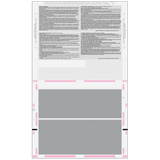 Pressure Seal EZ-Fold Preprinted W-2 Forms 4up Horizontal (with Instructions) - 500 Qty
