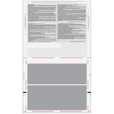Pressure Seal EZ-Fold Preprinted W-2 Forms 4up Horizontal (with Instructions)