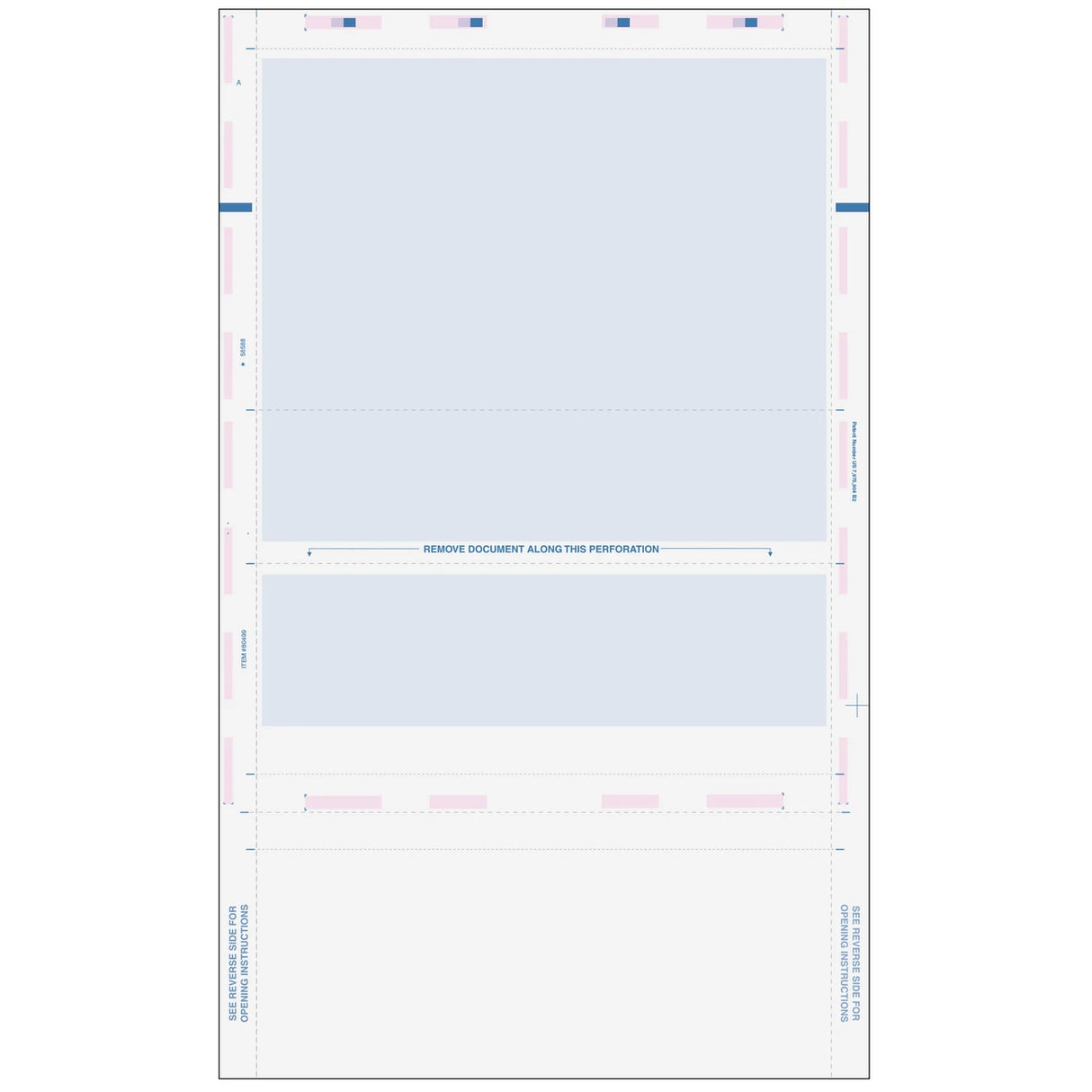 Pressure Seal EZ-Fold Blue Check with Flat Background- 500 Qty