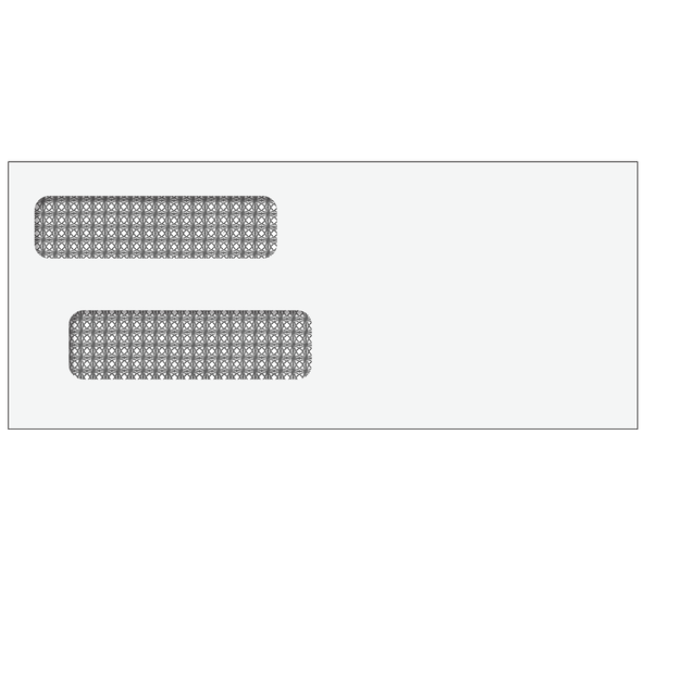 Double Window Envelope (Moisture Seal) 3 7/8 x 9 1/8 - 500/Box