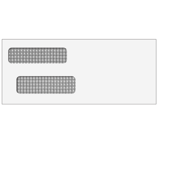 Double Window Envelope (Moisture Seal) 3 7/8 x 9 1/4 - 500/Box