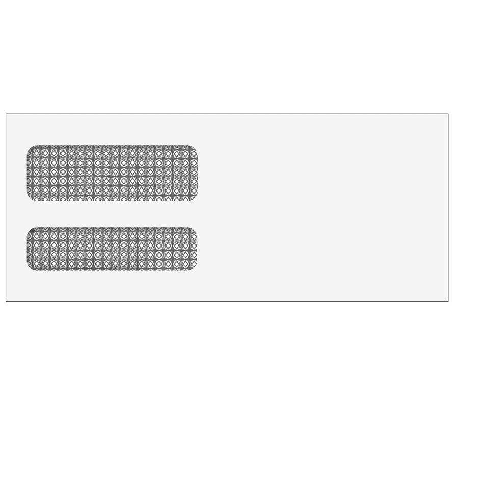 Double Window Envelope (Moisture Seal) 3 7/8 x 9 1/8 business envelope