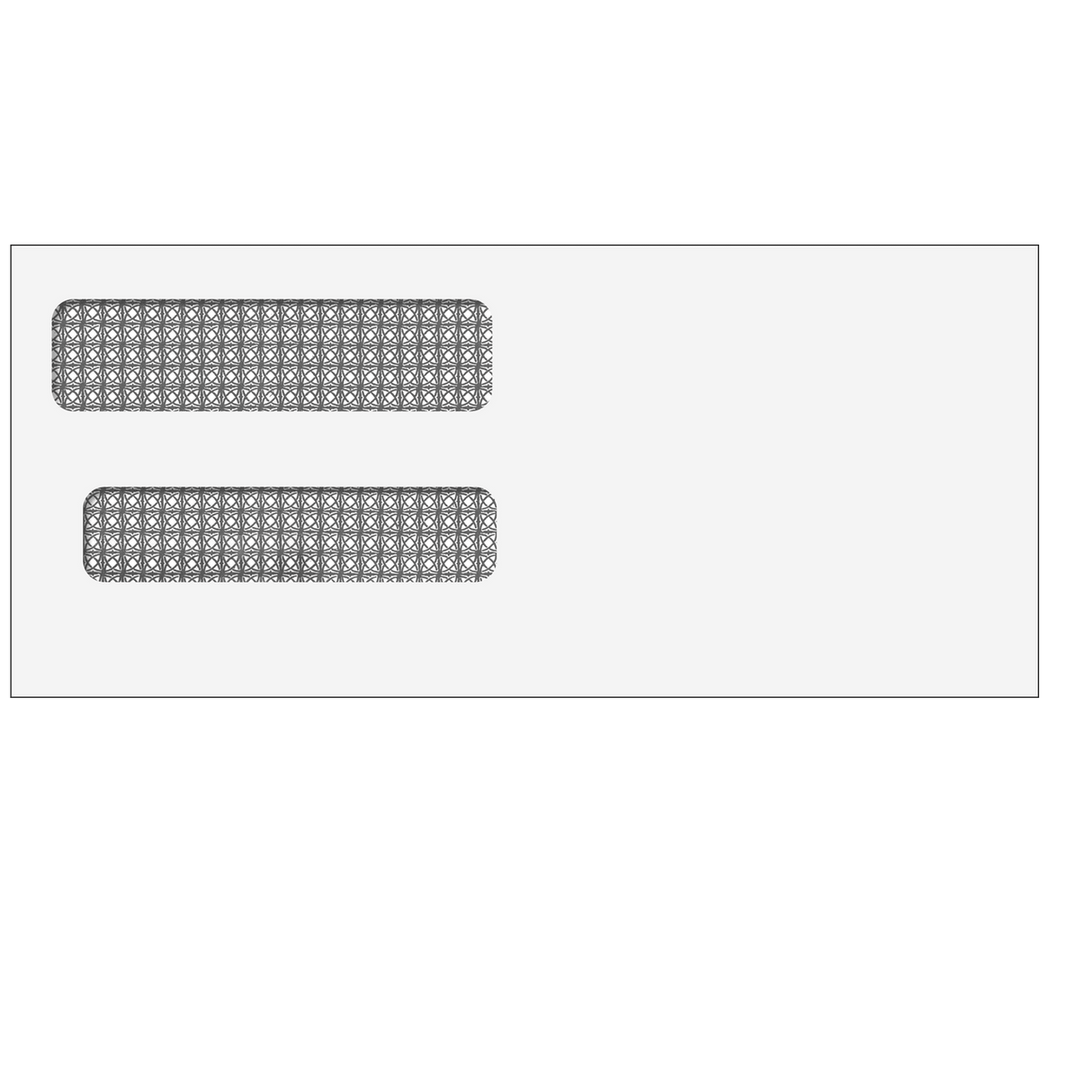 Double Window Envelope (Moisture Seal) 4 1/8 x 9 1/2 - 500 Qty