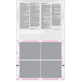 Pressure Seal EZ-Fold Blank W-2 Form 4up Quadrant (with Instructions)