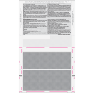 2026 W-2 Pressure Seal EZ Fold W-2 4-Up Horizontal Blank Forms – Back View