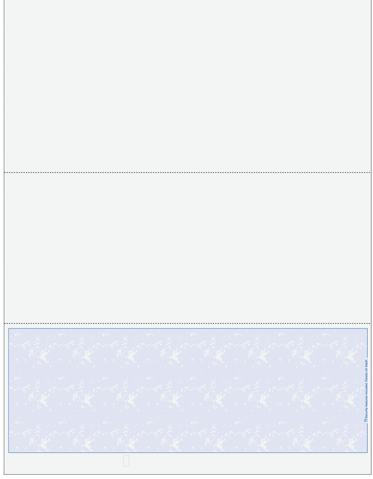 Marble Blue Blank Business Check on Bottom
