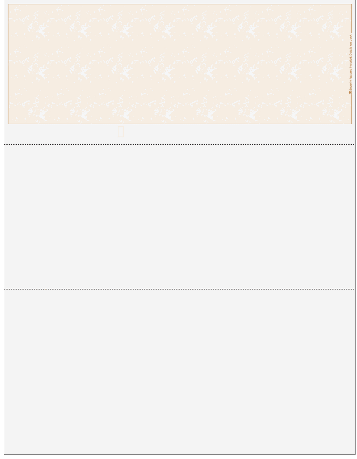 Marble Tan Blank Business Check on Top