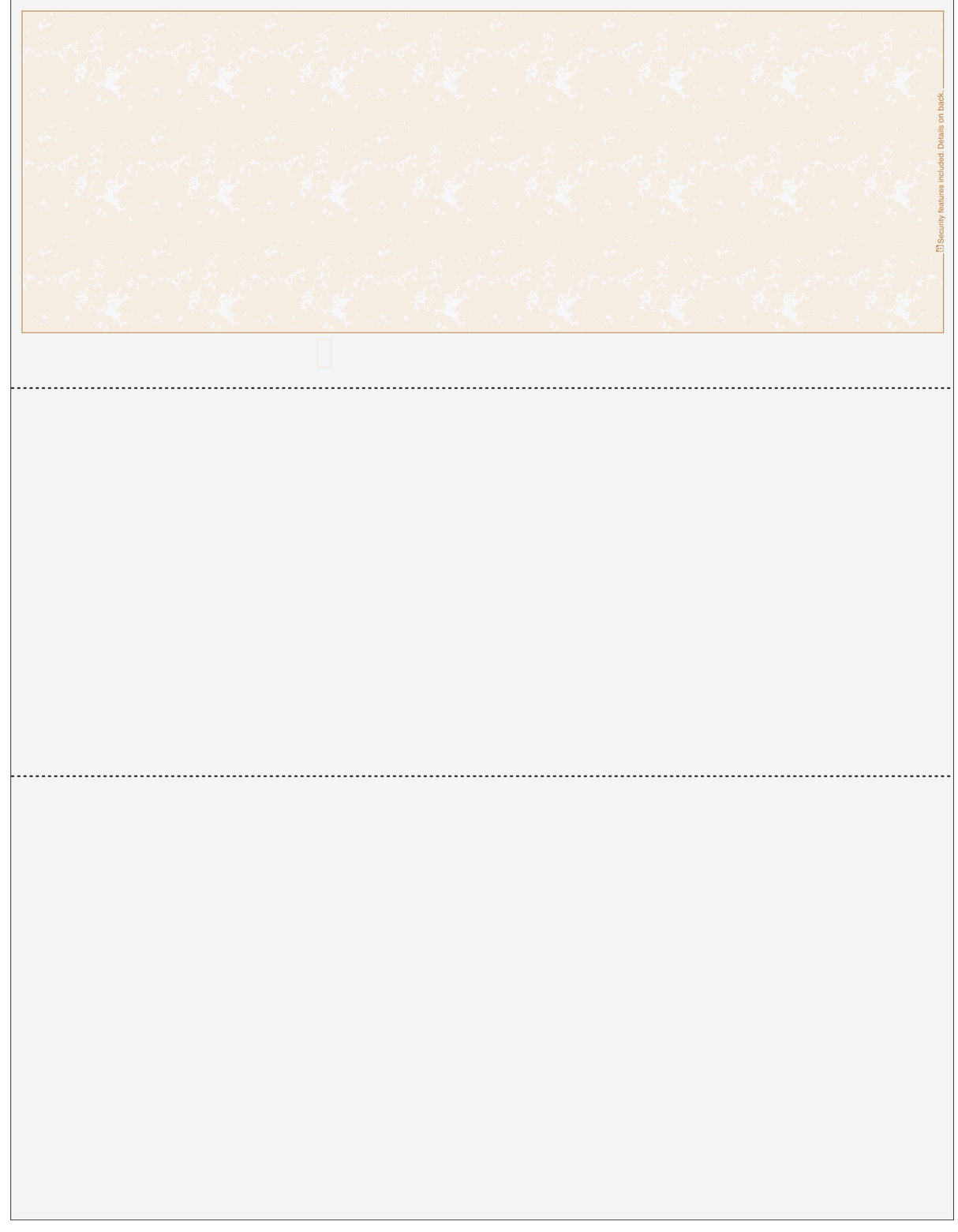 Marble Blank Business Check on Top - Good Security