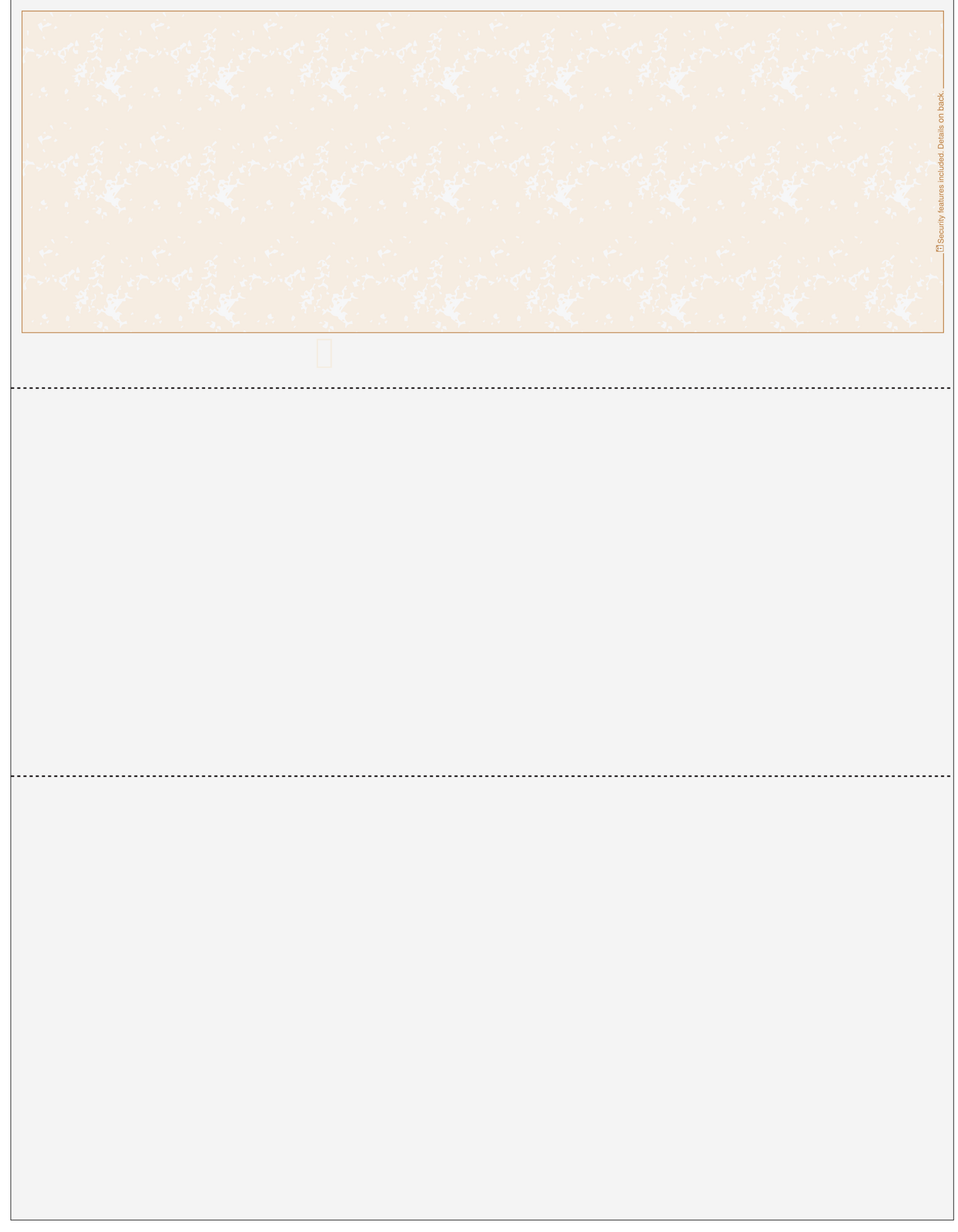 Marble Blank Business Check on Top - Good Security