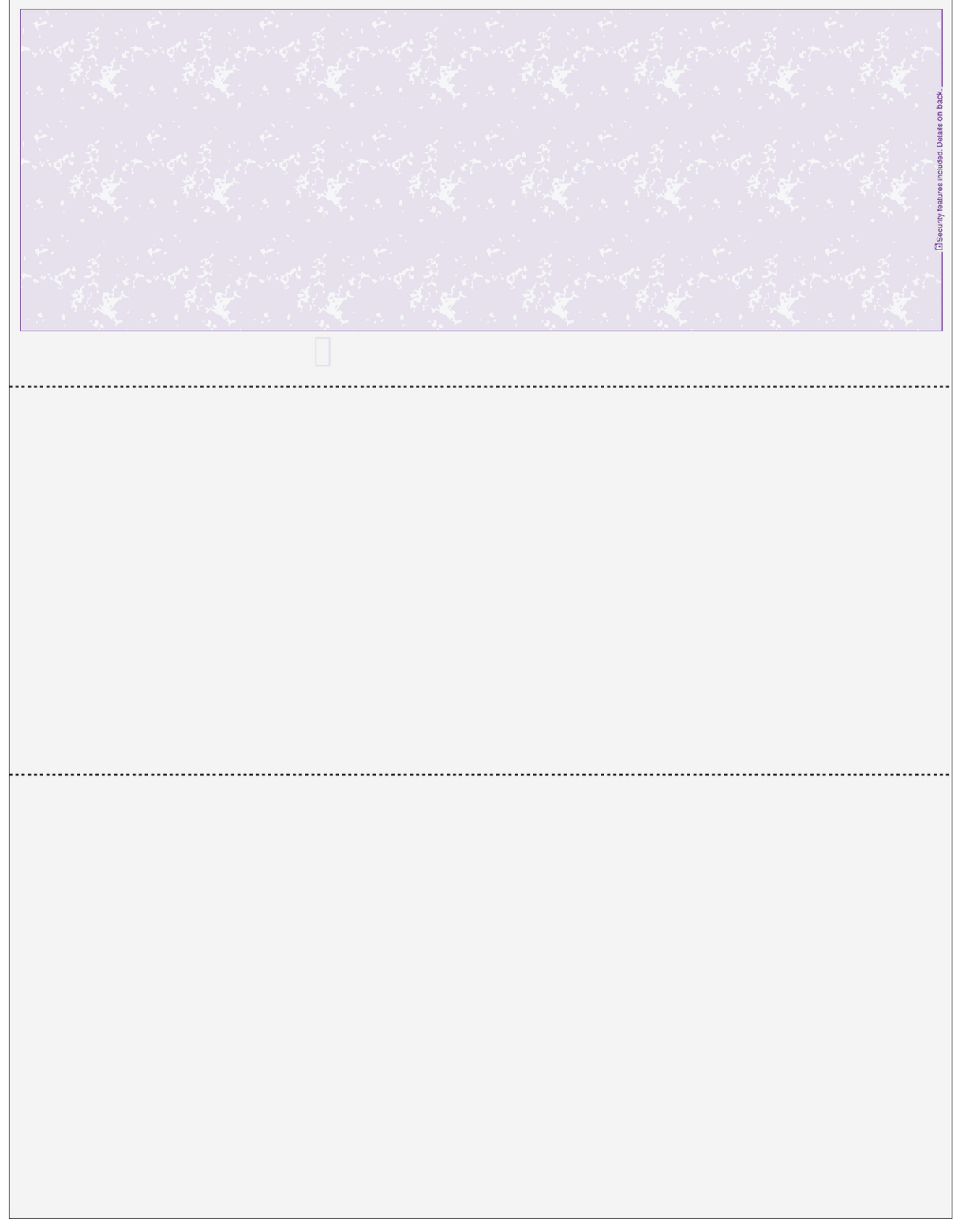 Marble Purple Blank Business Check on Top
