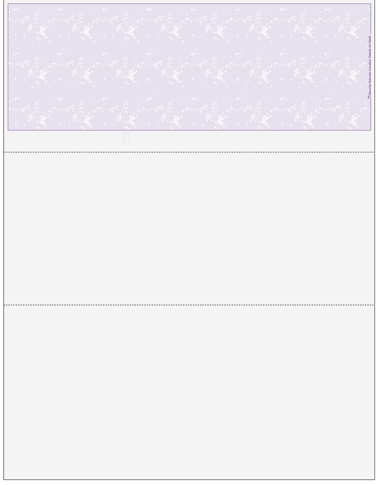 Marble Purple Blank Business Check on Top