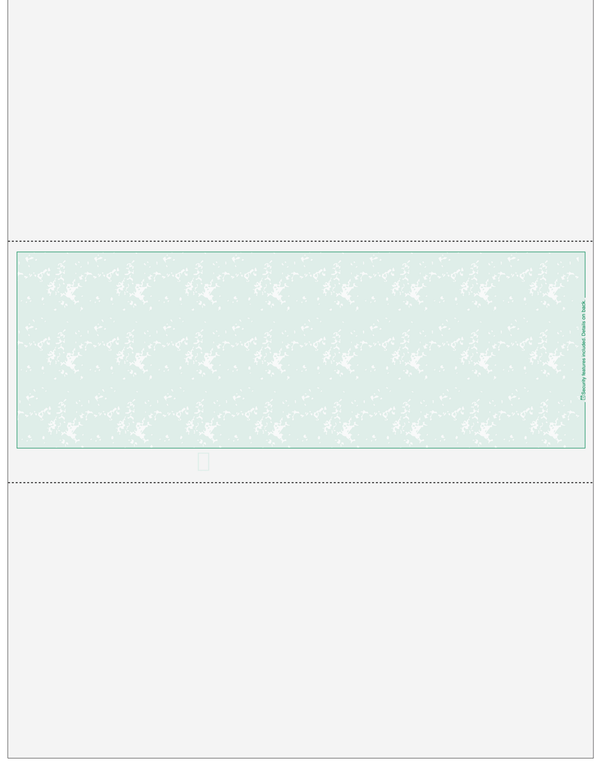 Marble Teal Blank Business Check In Middle
